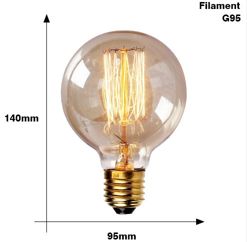 Edison Ampoule E27 220V 40W ST64 A19 T45 G80 G95 G125 À Incandescence filament ampoule éclairage Rétro Edison Lumière ampoule