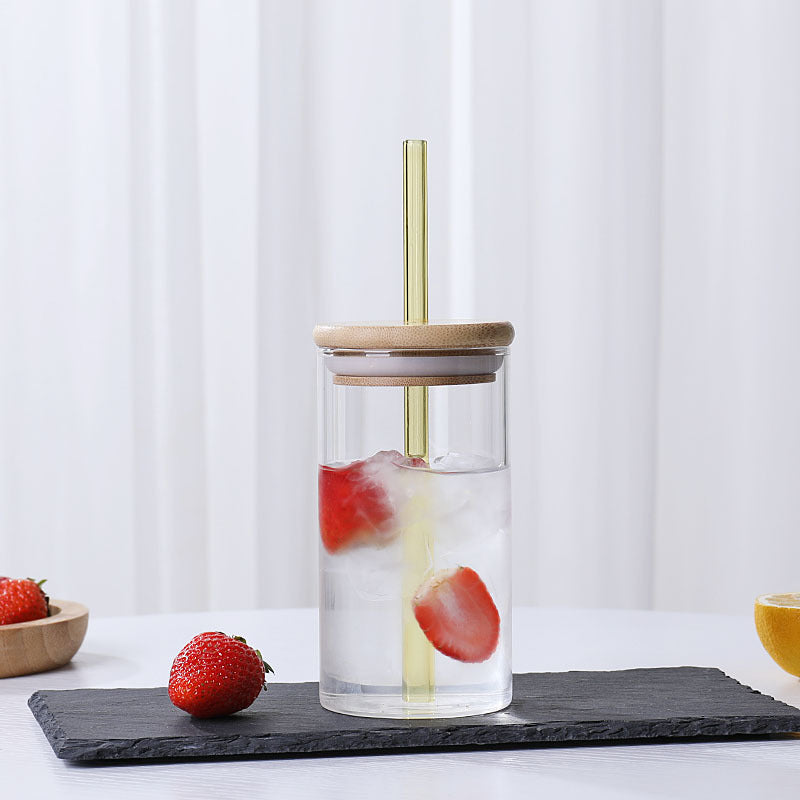 Straw Cup Glass Single Cup Creative Water Cup Gift