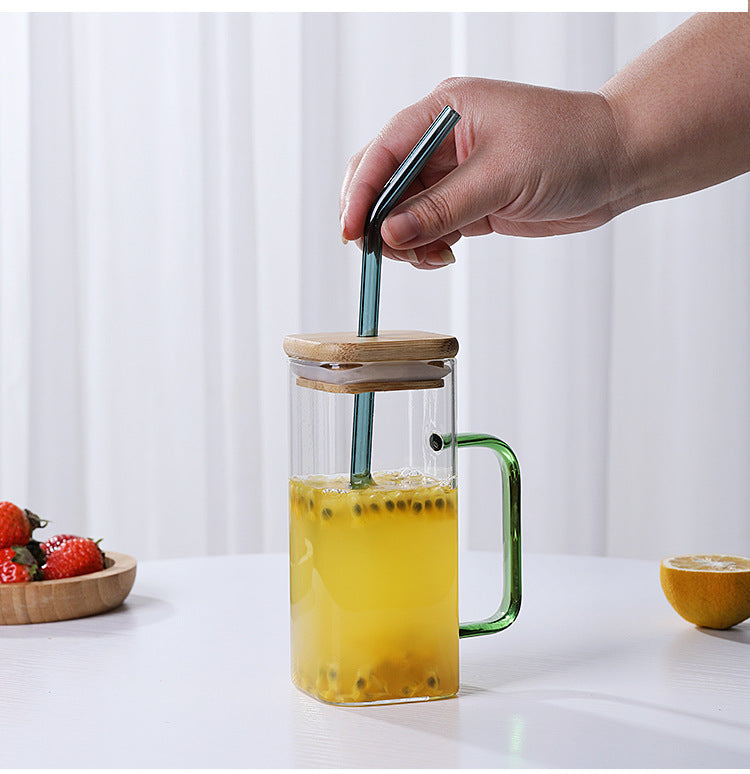 Straw Cup Glass Single Cup Creative Water Cup Gift