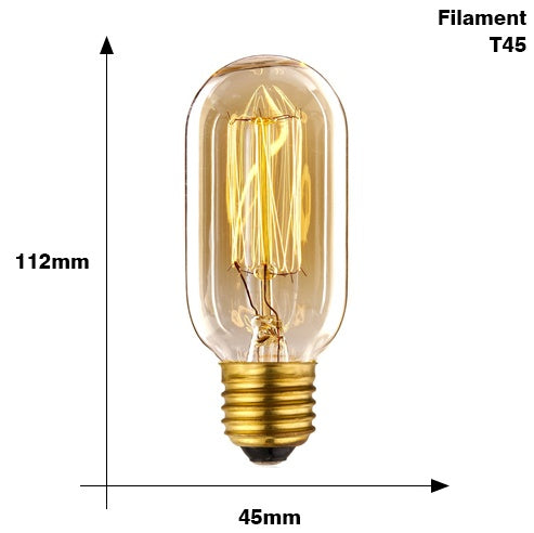 Edison Ampoule E27 220V 40W ST64 A19 T45 G80 G95 G125 À Incandescence filament ampoule éclairage Rétro Edison Lumière ampoule