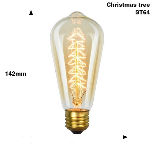 Edison Ampoule E27 220V 40W ST64 A19 T45 G80 G95 G125 À Incandescence filament ampoule éclairage Rétro Edison Lumière ampoule