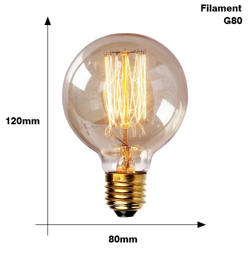 Edison Ampoule E27 220V 40W ST64 A19 T45 G80 G95 G125 À Incandescence filament ampoule éclairage Rétro Edison Lumière ampoule