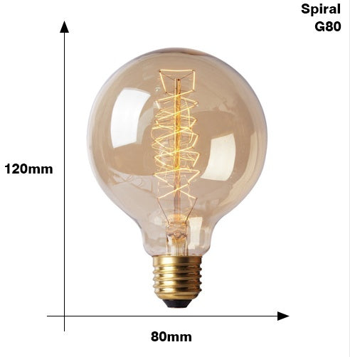 Edison Ampoule E27 220V 40W ST64 A19 T45 G80 G95 G125 À Incandescence filament ampoule éclairage Rétro Edison Lumière ampoule