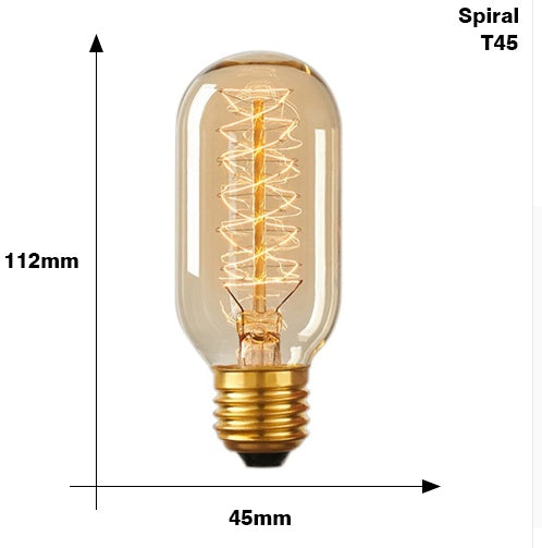 Edison Ampoule E27 220V 40W ST64 A19 T45 G80 G95 G125 À Incandescence filament ampoule éclairage Rétro Edison Lumière ampoule