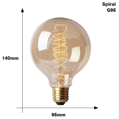 Edison Ampoule E27 220V 40W ST64 A19 T45 G80 G95 G125 À Incandescence filament ampoule éclairage Rétro Edison Lumière ampoule